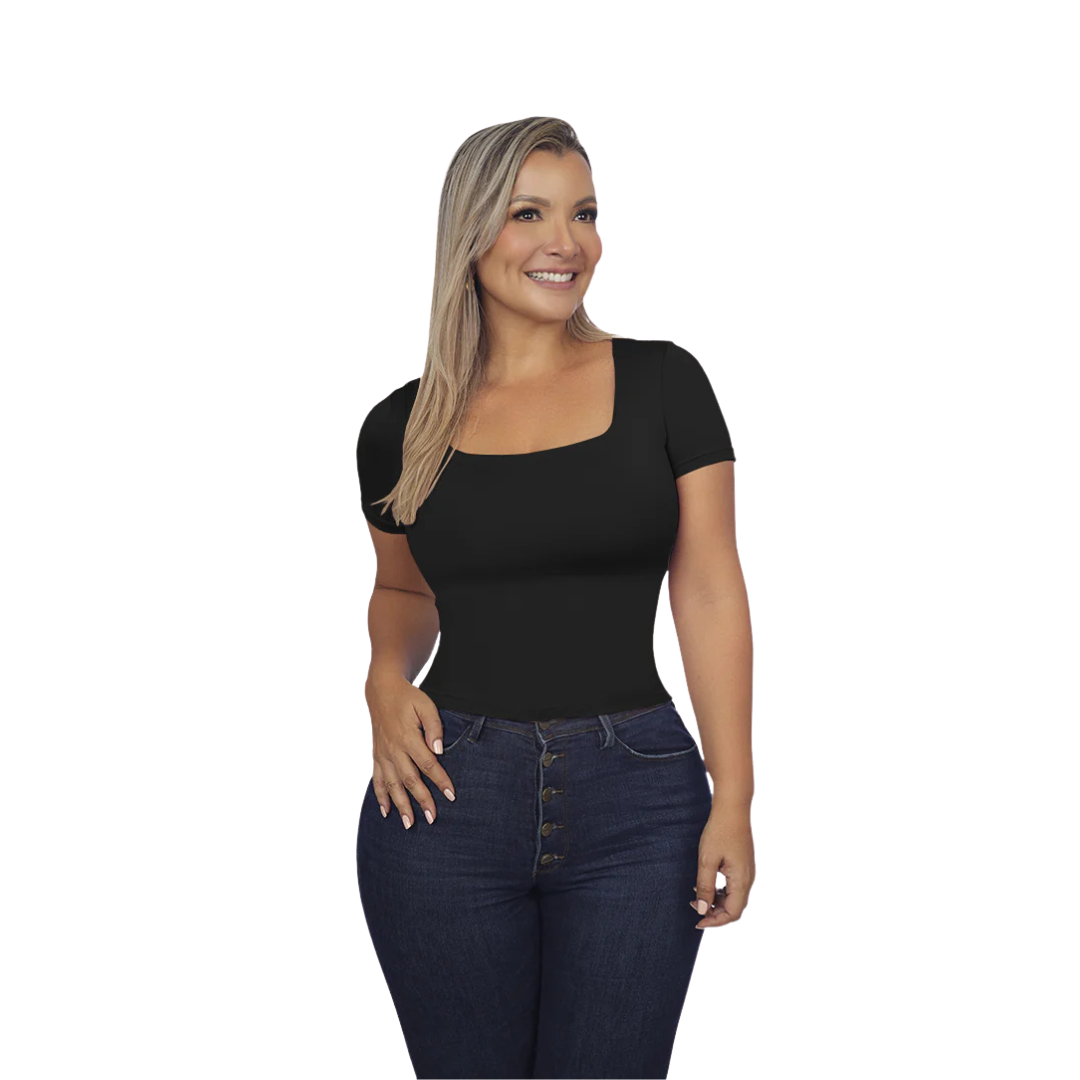 BODY MOLDEADOR TIPO FAJA COLOMBIANA BLUSA POLERA MOD-BR12 - 1
