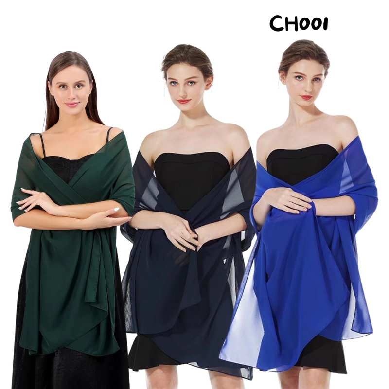 CHAL  CAPA DE GAZA PARA VESTIDO DE FIESTA  TAPADO CH001 - 1