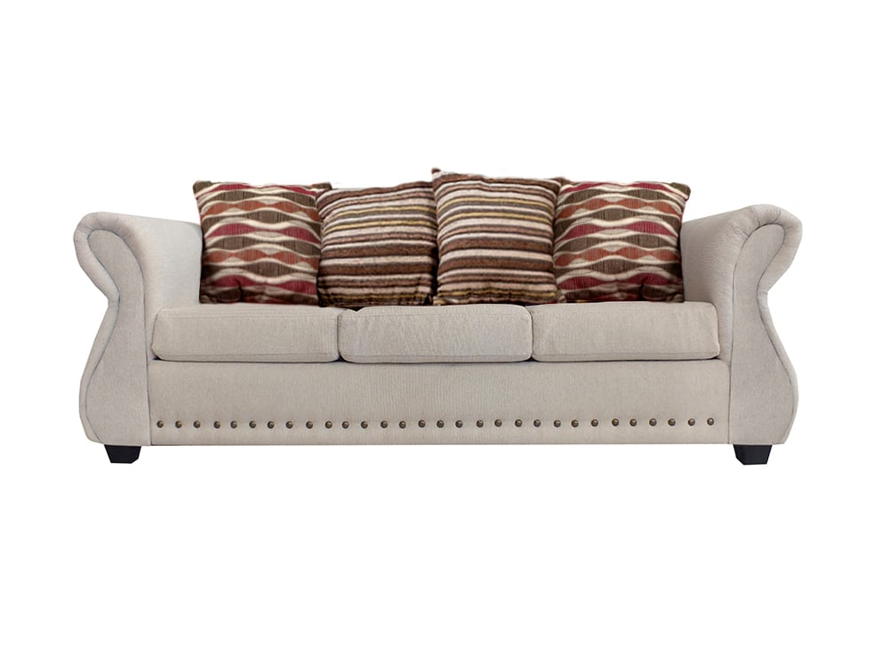 SOFÁ CASA WOW DECO ROMA 3 CUERPOS BEIGE - 1