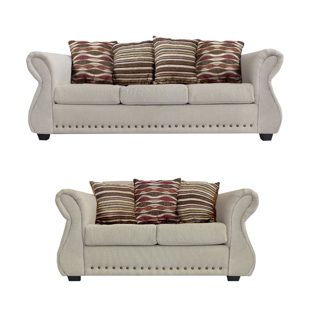 LIVING CASA WOW DECO 3-2 TELA ROMA BEIGE - 1