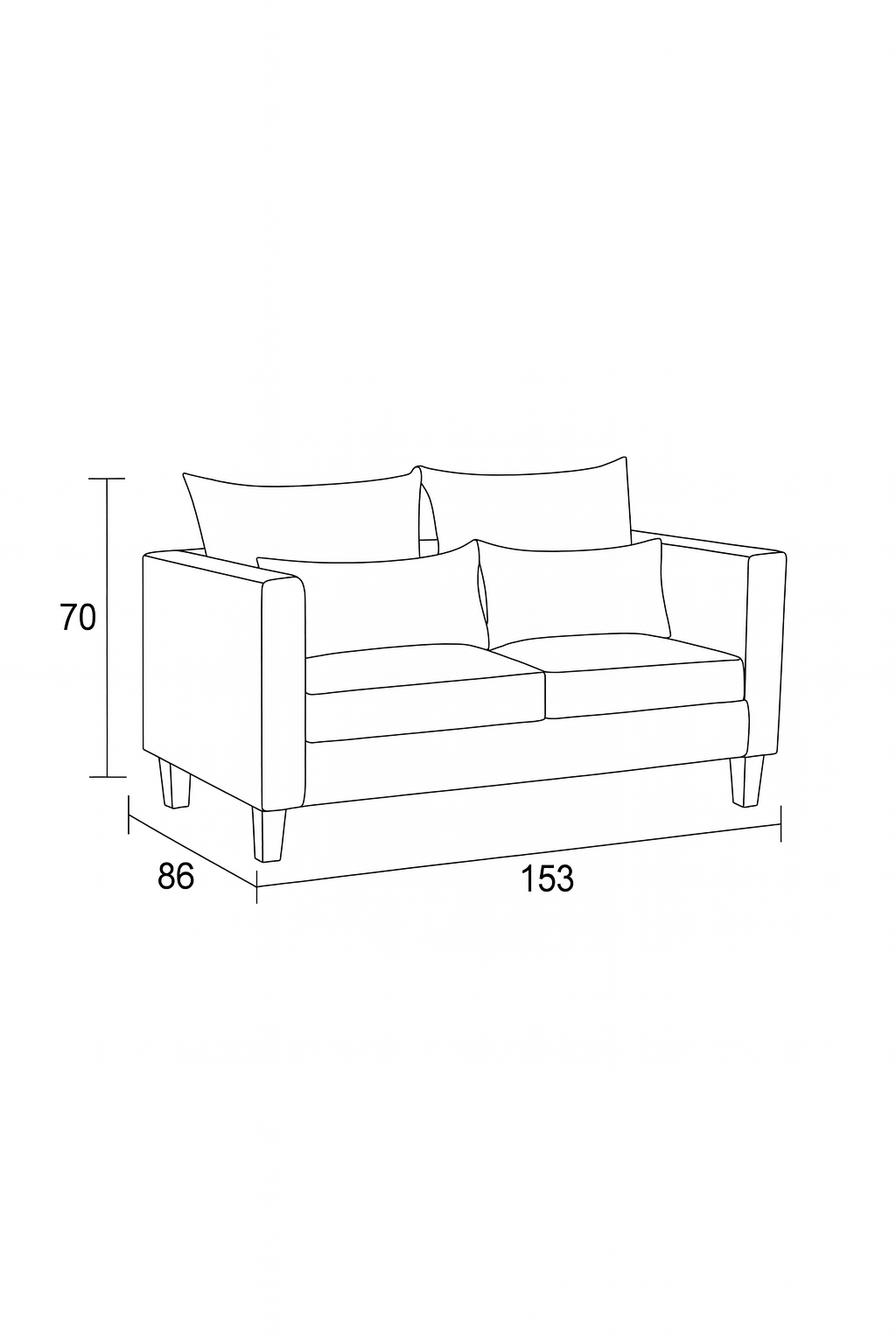 SOFA 3 Y 2 CUERPOS RAGNAR EN TELA TELA BEIGE, SET PARA LIVING - 4