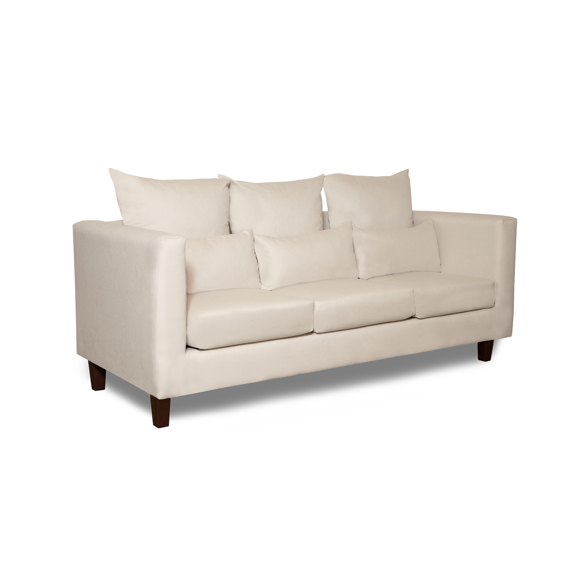 SOFA 3 Y 2 CUERPOS RAGNAR EN TELA TELA BEIGE, SET PARA LIVING - 8