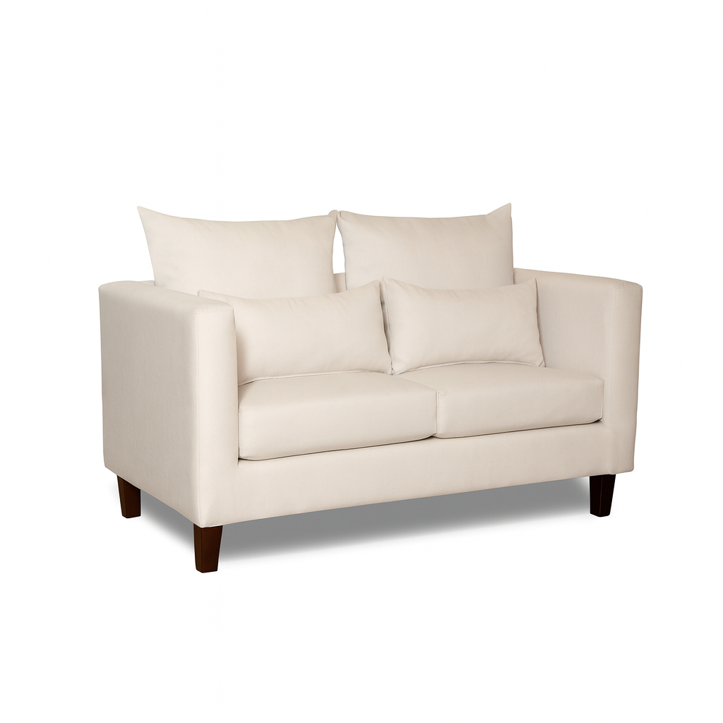 SOFA 3 Y 2 CUERPOS RAGNAR EN TELA TELA BEIGE, SET PARA LIVING - 11