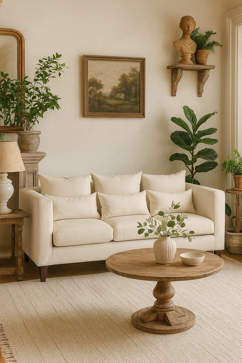 SOFA 3 Y 2 CUERPOS RAGNAR EN TELA TELA BEIGE, SET PARA LIVING - 12