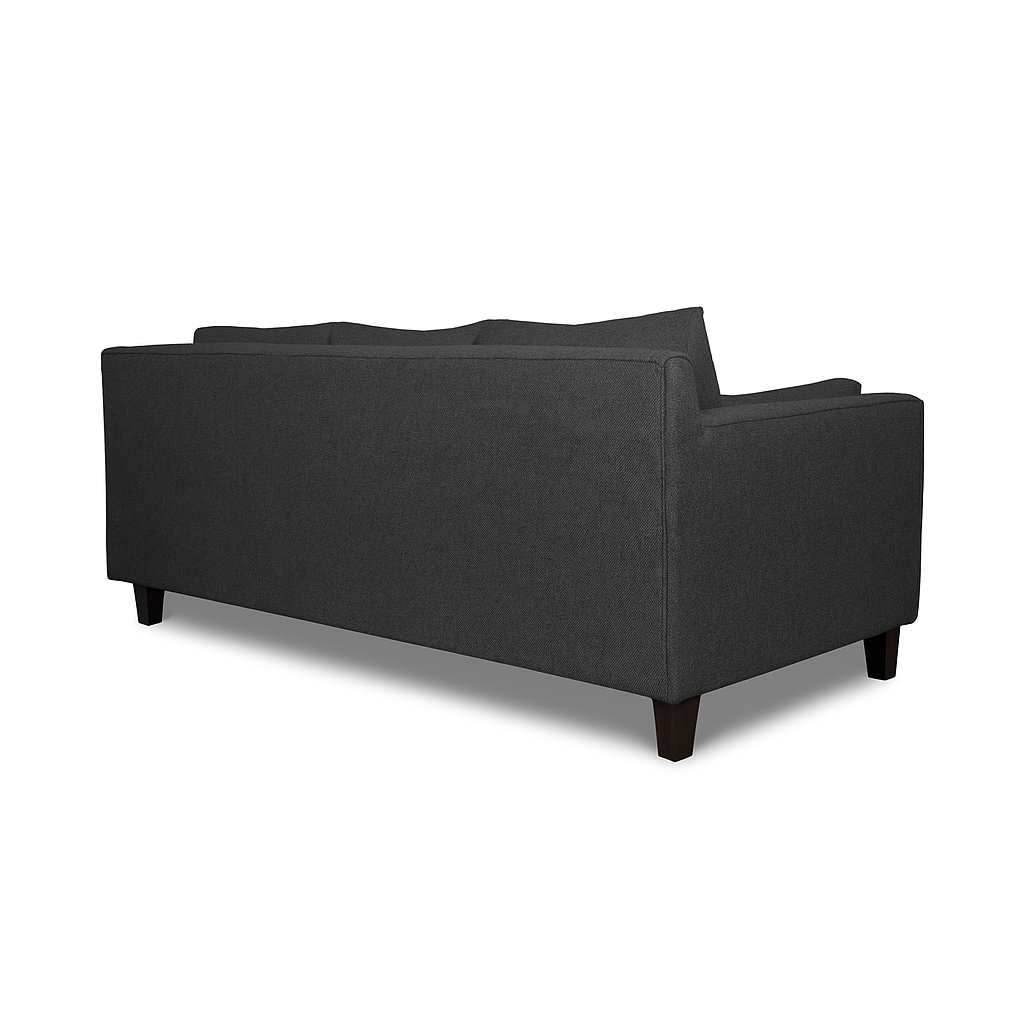 SOFA 3 Y 2 CUERPOS RIBE EN TELA GRIS, SET PARA LIVING - 9