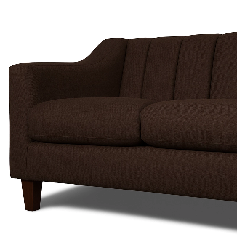 SOFA 3 Y 2 CUERPOS RAUS EN TELA CAFE, SET PARA LIVING - 9