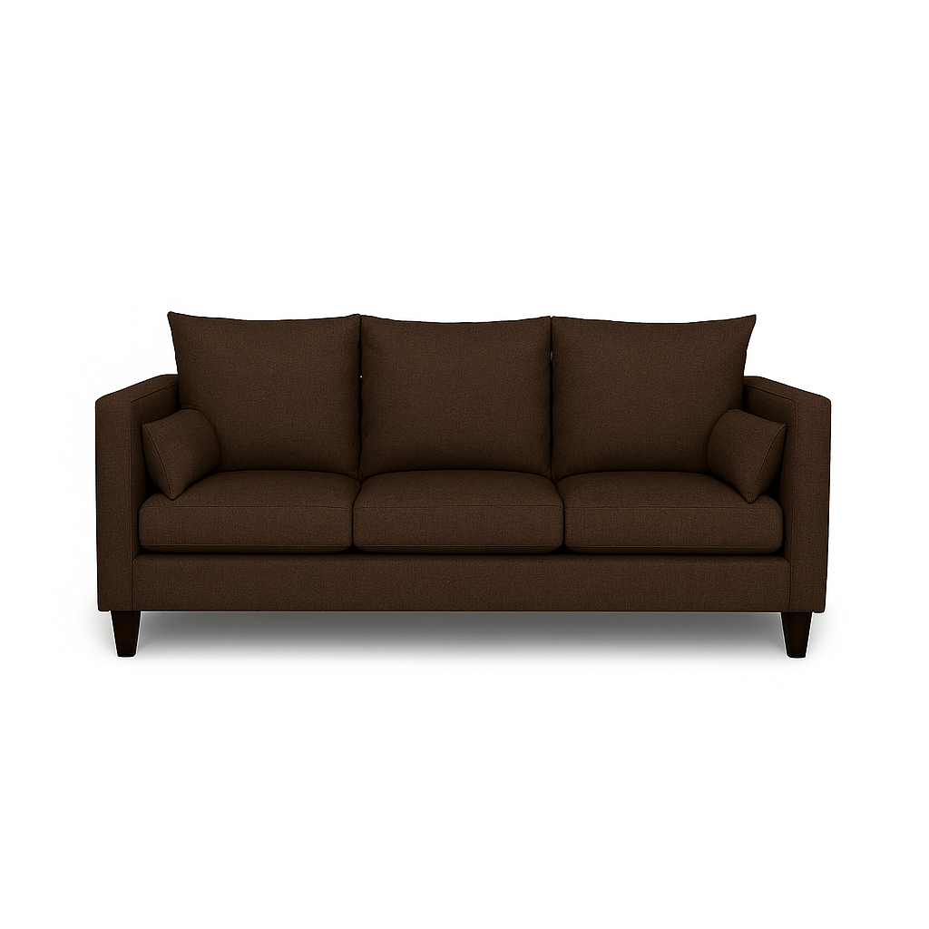 SOFA 3 Y 2 CUERPOS RAGNAR EN TELA CAFE, SET PARA LIVING - 6
