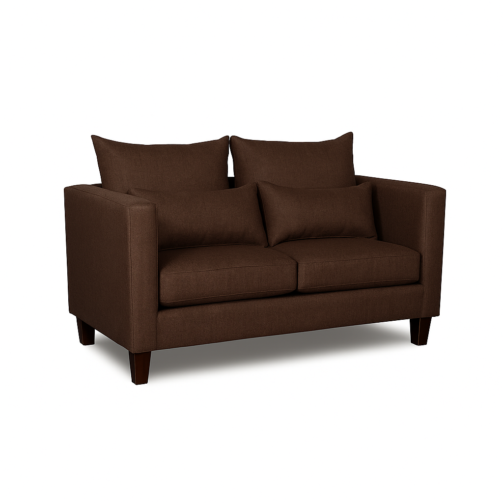 SOFA 3 Y 2 CUERPOS RAGNAR EN TELA CAFE, SET PARA LIVING - 11