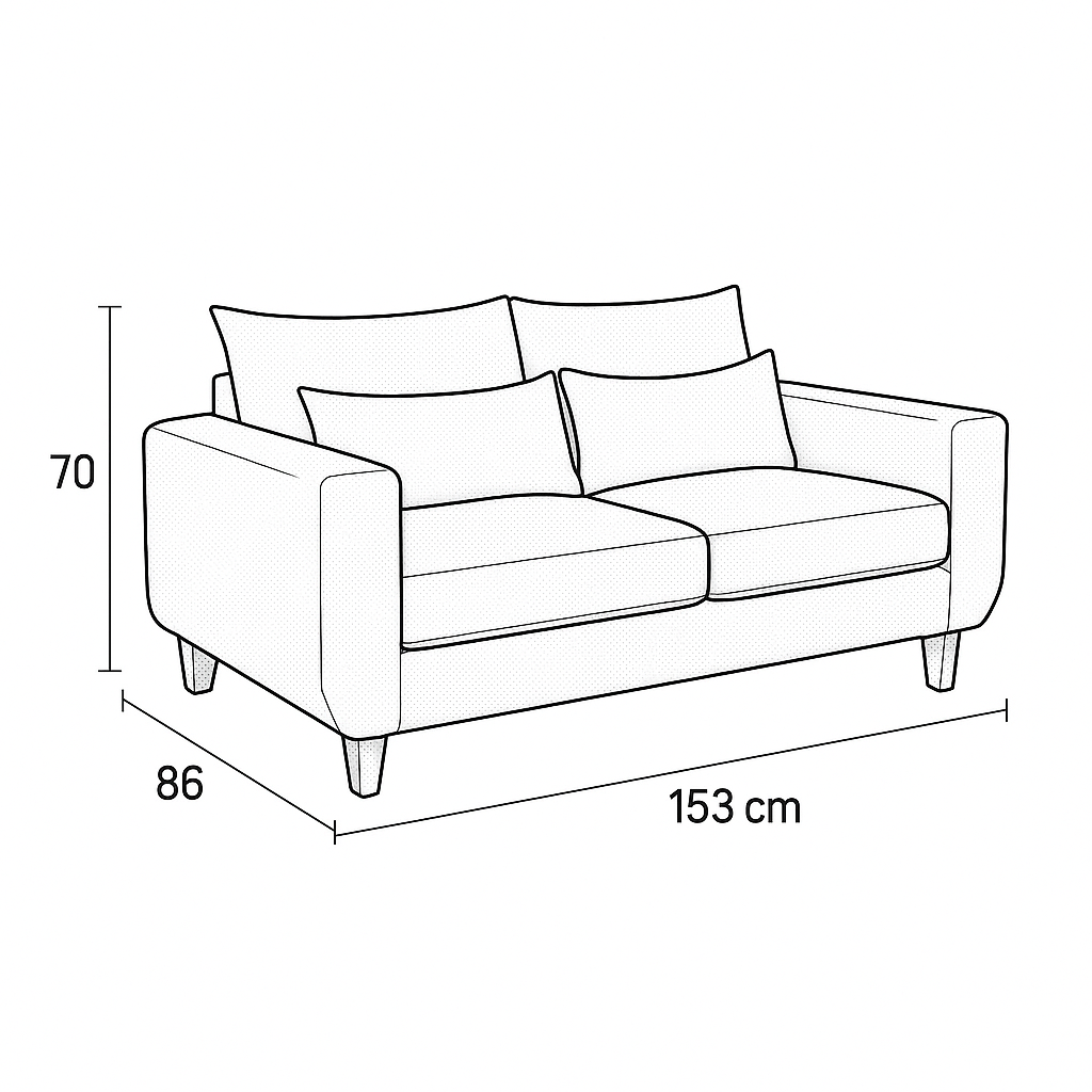 SOFA 3 Y 2 CUERPOS ROQUE EN TELA BEIGE, SET PARA LIVING - 4