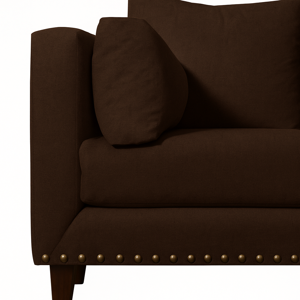 SOFA 3 CUERPOS RIBE CAFE TELA – CONFORT Y ESTILO PARA TU HOGAR - 2