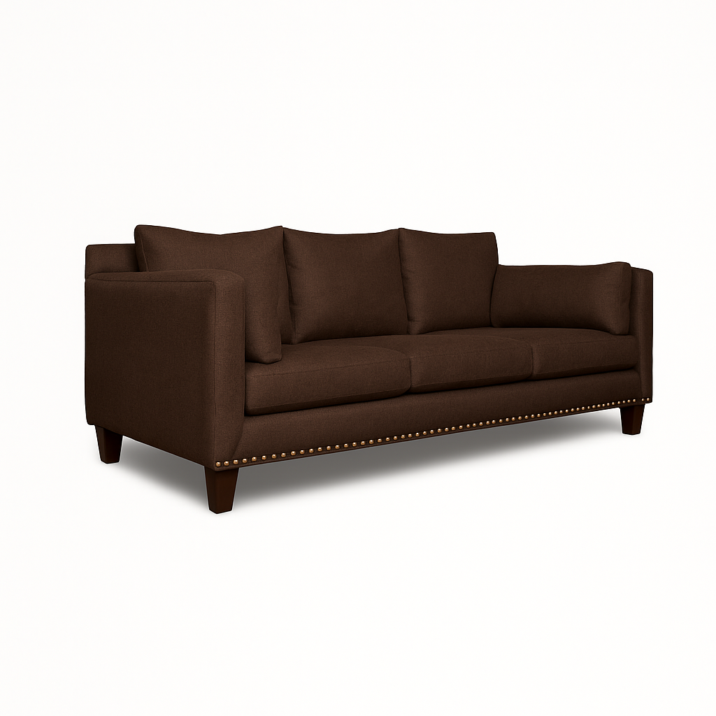 SOFA 3 CUERPOS RIBE CAFE TELA – CONFORT Y ESTILO PARA TU HOGAR - 3