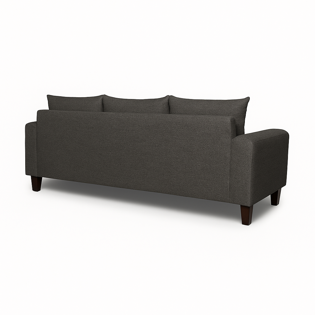 SOFA 3 CUERPOS RAMIS GRIS OSCURO TELA – CONFORT Y ESTILO PARA TU HOGAR - 4
