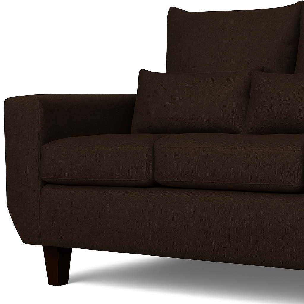 SOFA 3 CUERPOS ROQUE CAFE TELA – CONFORT Y ESTILO PARA TU HOGAR - 2