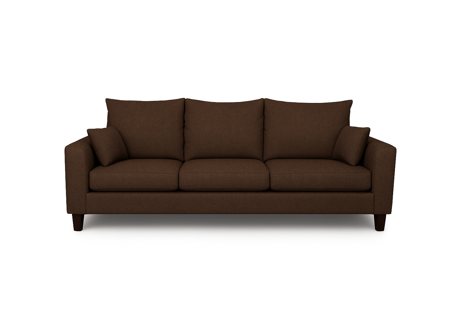 SOFA 3 Y 2 CUERPOS RAMIS EN TELA CAFE, SET PARA LIVING - 6