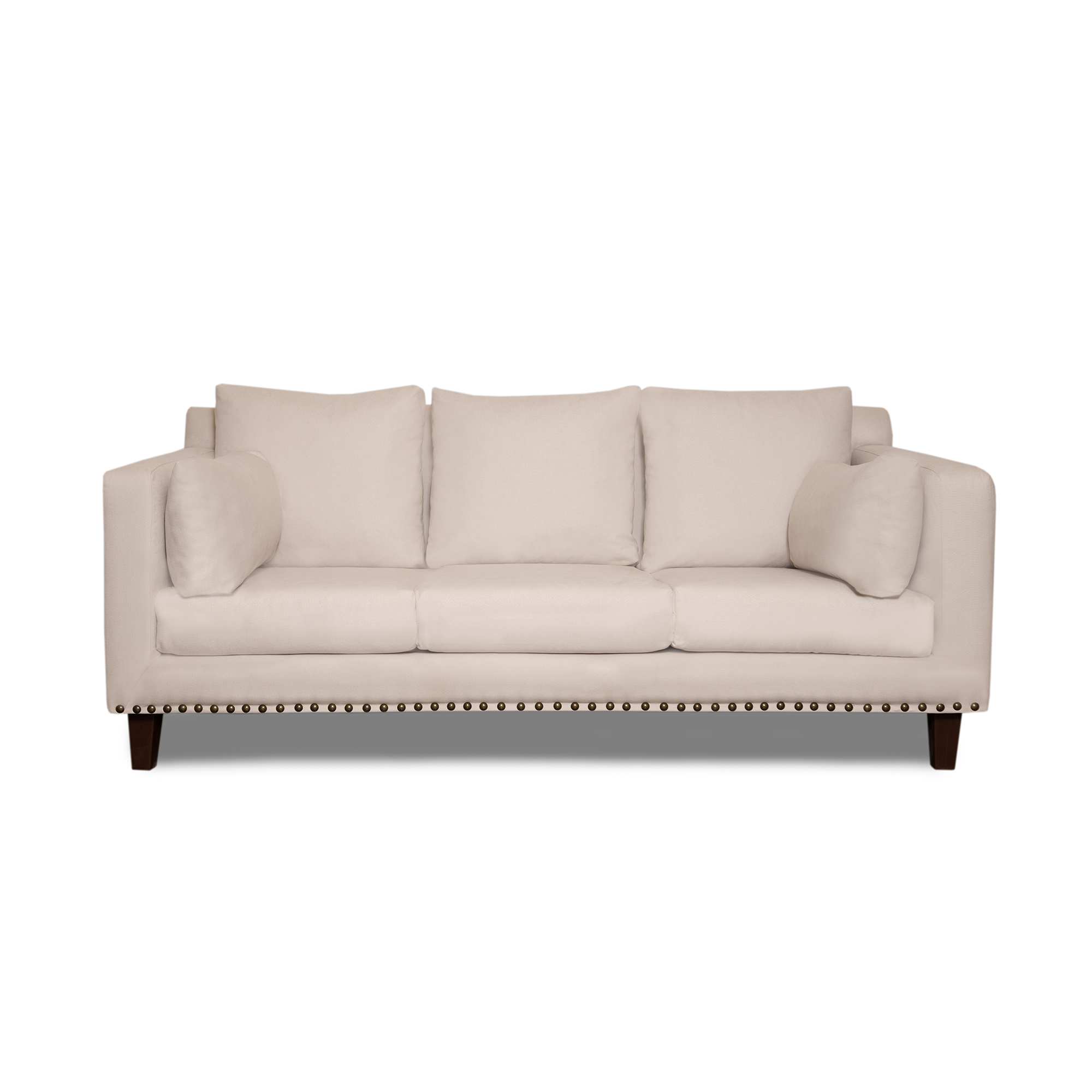 SOFA 3 CUERPOS RIBE BEIGE TELA – CONFORT Y ESTILO PARA TU HOGAR - 3