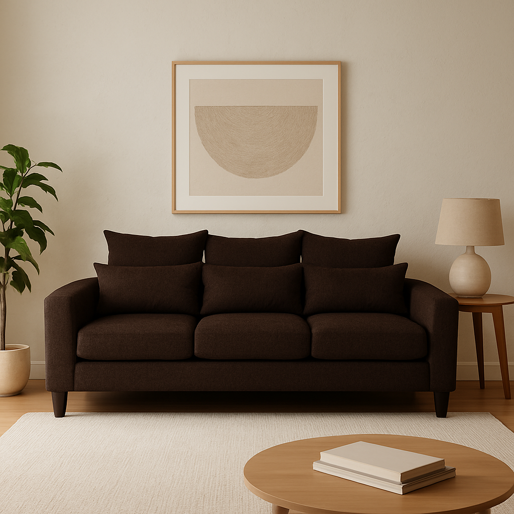 SOFA 3 CUERPOS RAMIS CAFE TELA – CONFORT Y ESTILO PARA TU HOGAR - 8