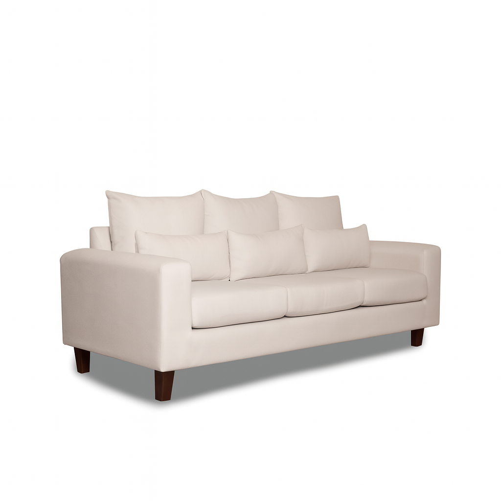 SOFA 3 CUERPOS RAMIS BEIGE TELA – CONFORT Y ESTILO PARA TU HOGAR - 5