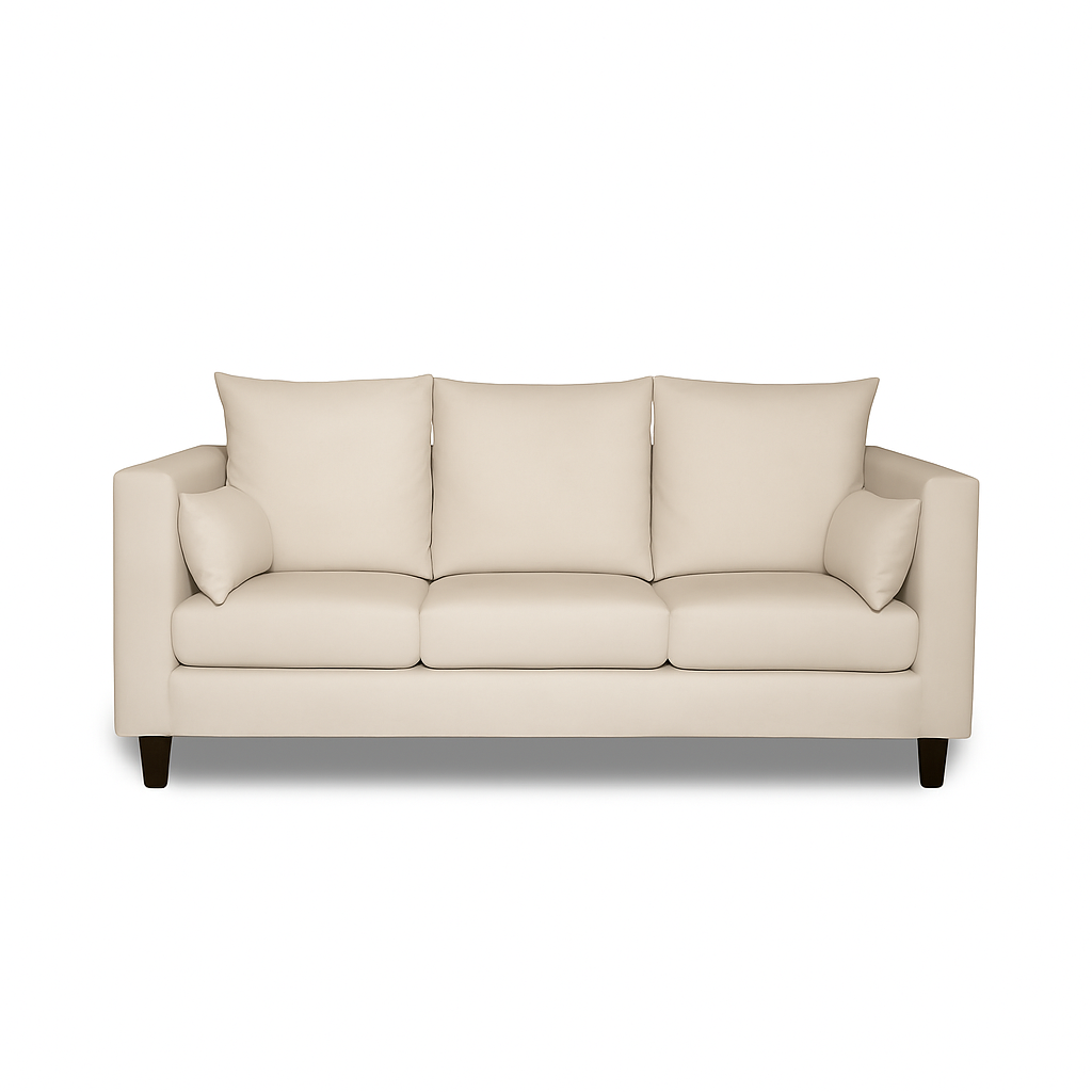 SOFA 3 CUERPOS RAGNAR BEIGE TELA – CONFORT Y ESTILO PARA TU HOGAR - 3
