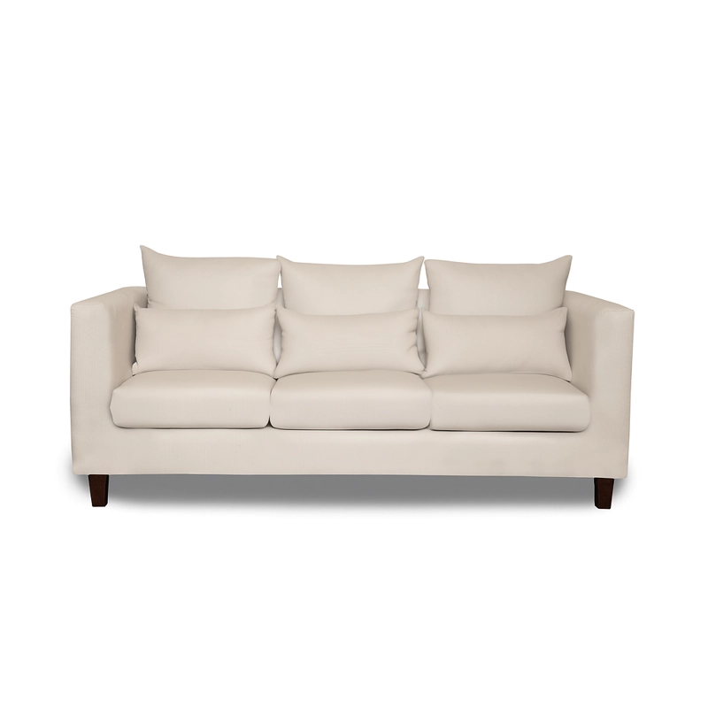 SOFA 3 CUERPOS RAGNAR BEIGE TELA – CONFORT Y ESTILO PARA TU HOGAR - 3