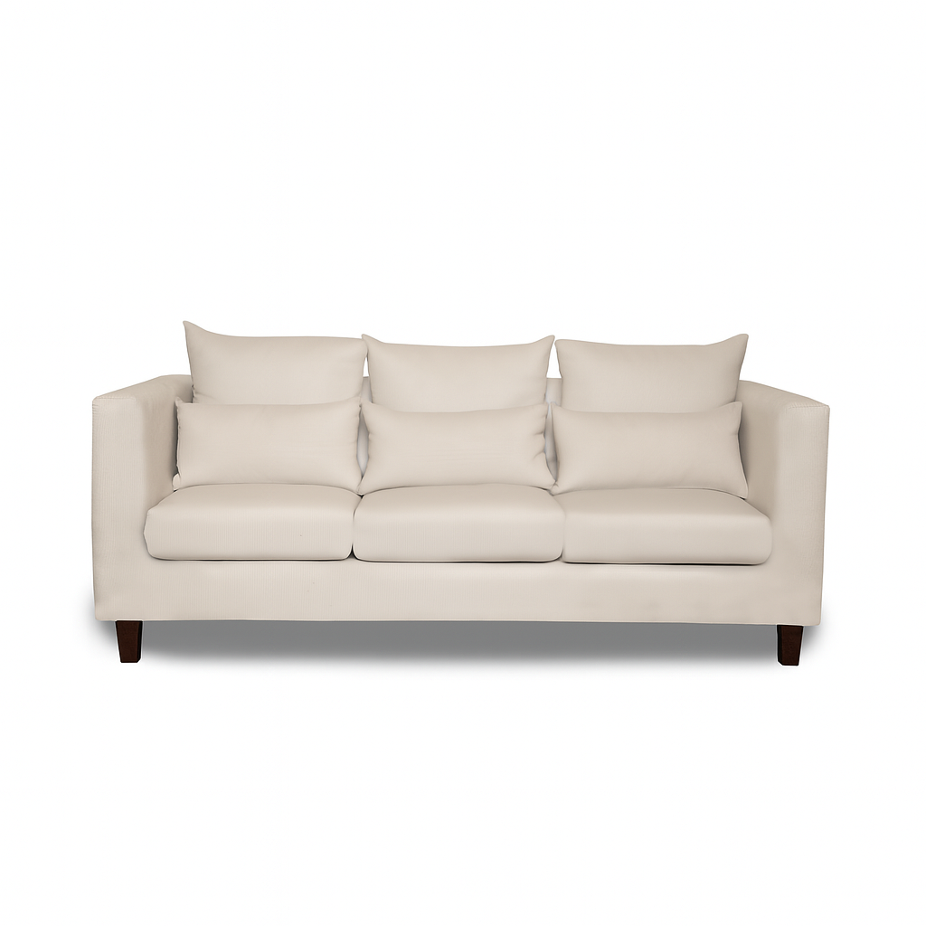 SOFA 3 CUERPOS RAGNAR BEIGE TELA – CONFORT Y ESTILO PARA TU HOGAR - 4