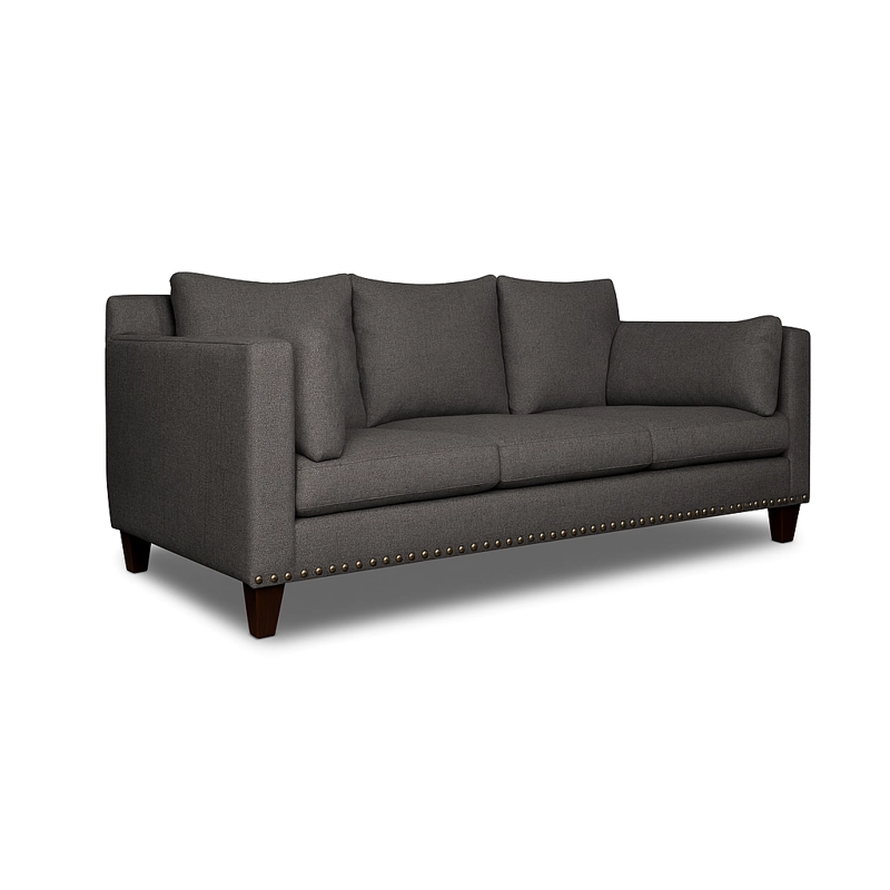 SOFA 3 CUERPOS RIBE GRIS OSCURO TELA – CONFORT Y ESTILO PARA TU HOGAR - 3