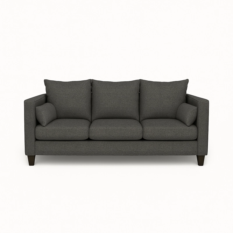 SOFA 3 CUERPOS RAGNAR GRIS OSCURO TELA – CONFORT Y ESTILO PARA TU HOGAR - 3