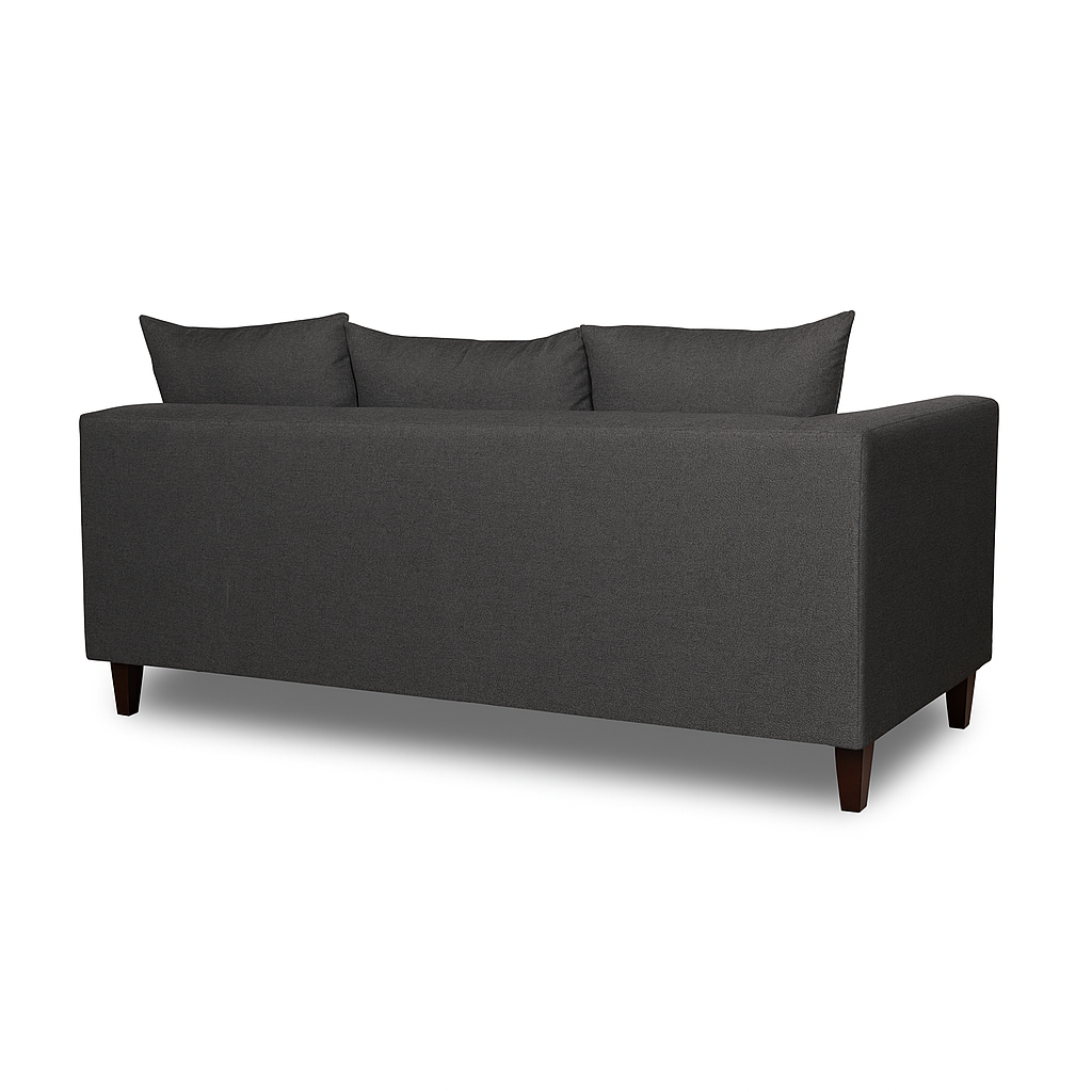 SOFA 3 CUERPOS RAGNAR GRIS OSCURO TELA – CONFORT Y ESTILO PARA TU HOGAR - 4