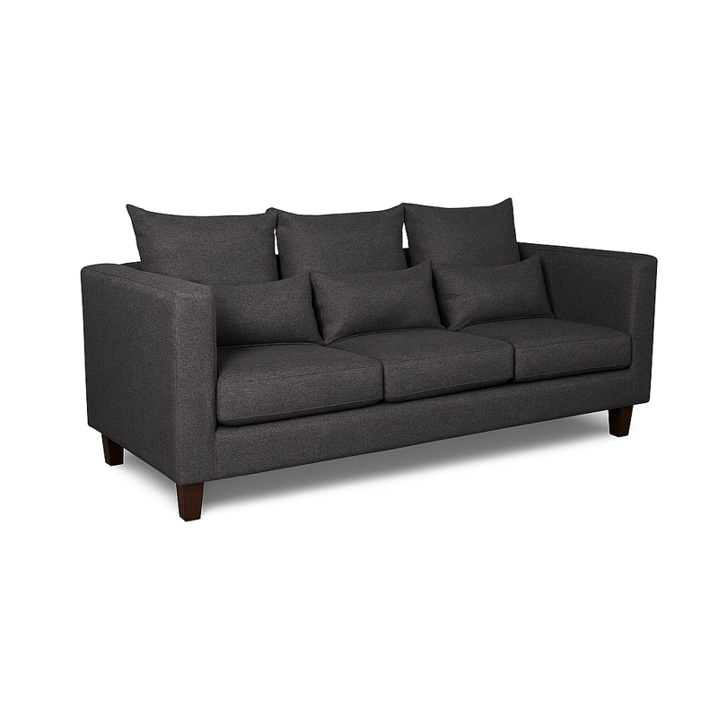 SOFA 3 CUERPOS RAGNAR GRIS OSCURO TELA – CONFORT Y ESTILO PARA TU HOGAR - 6