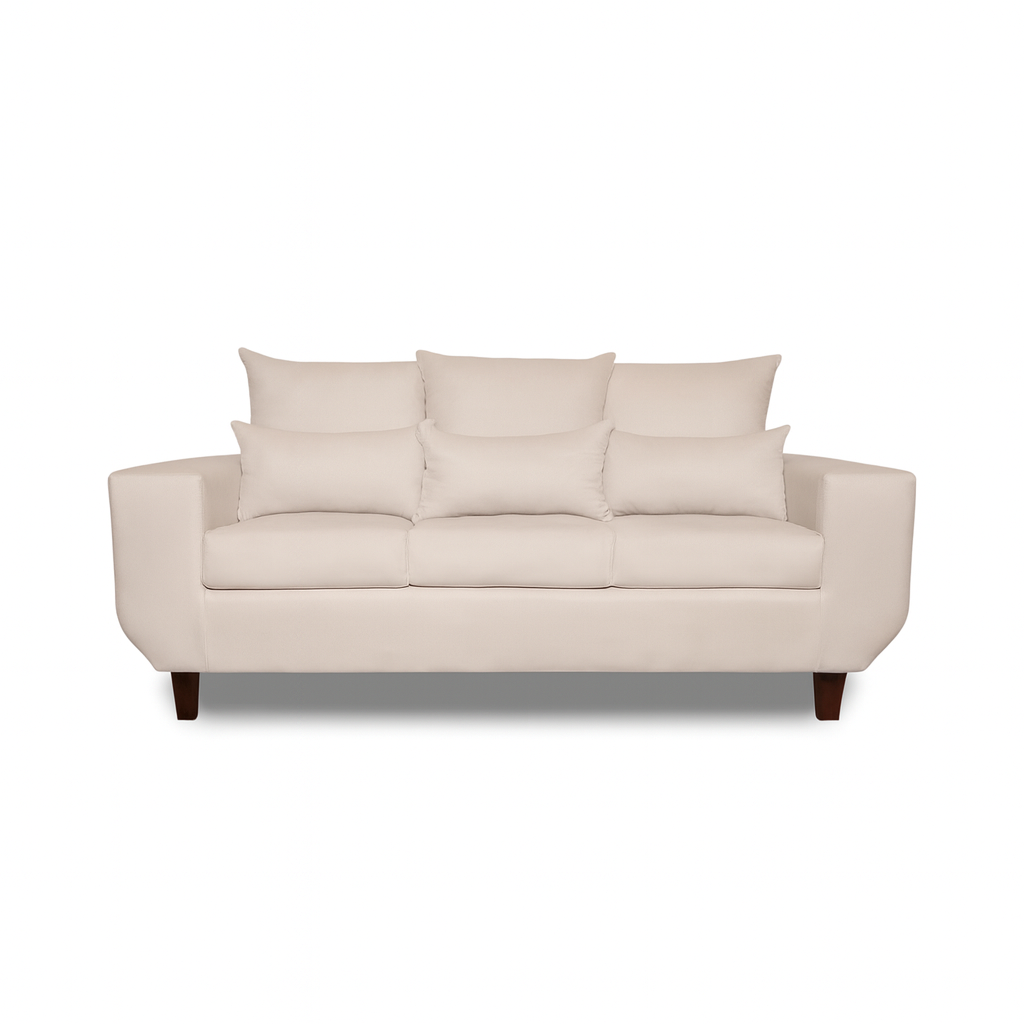 SOFA 3 CUERPOS ROQUE BEIGE TELA – CONFORT Y ESTILO PARA TU HOGAR - 4