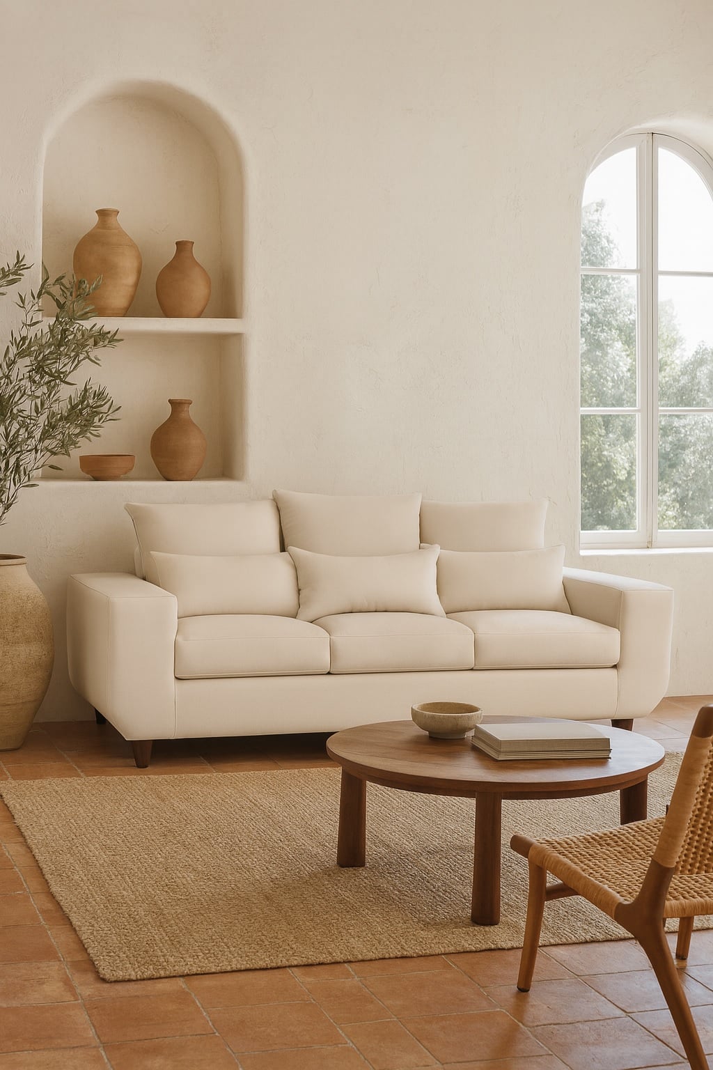 SOFA 3 CUERPOS ROQUE BEIGE TELA – CONFORT Y ESTILO PARA TU HOGAR - 11