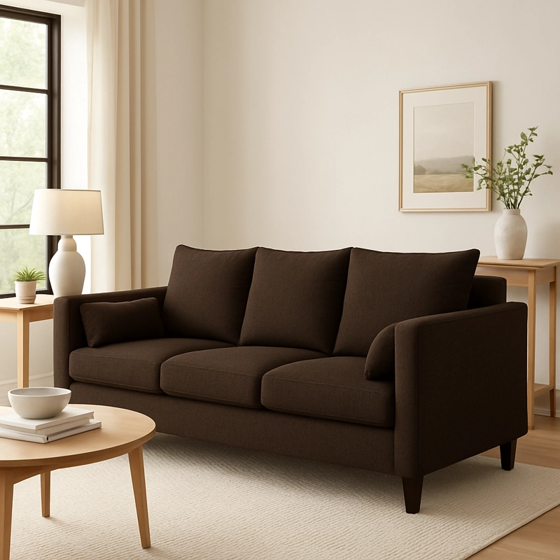 SOFA 3 CUERPOS RAGNAR CAFE  TELA – CONFORT Y ESTILO PARA TU HOGAR - 7