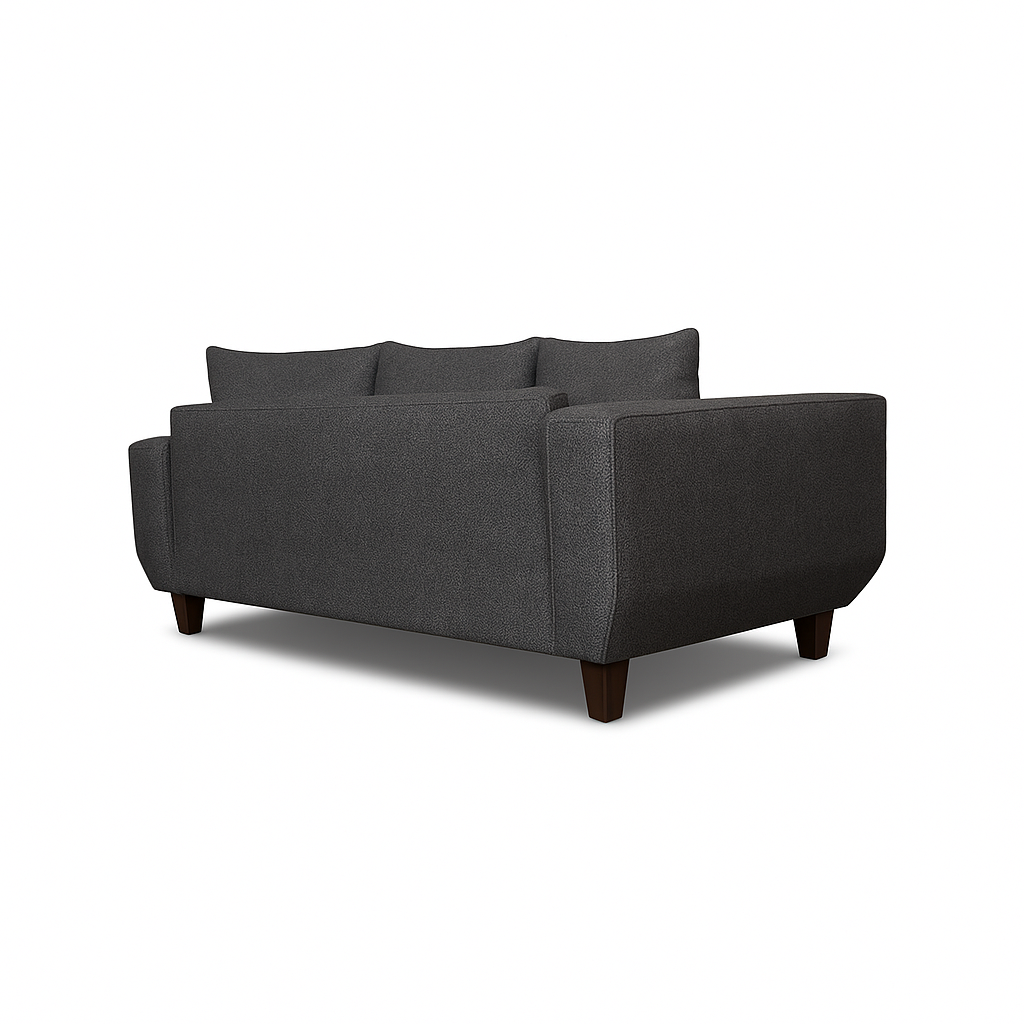 SOFA 3 CUERPOS ROQUE GRIS OSCURO TELA – CONFORT Y ESTILO PARA TU HOGAR - 6