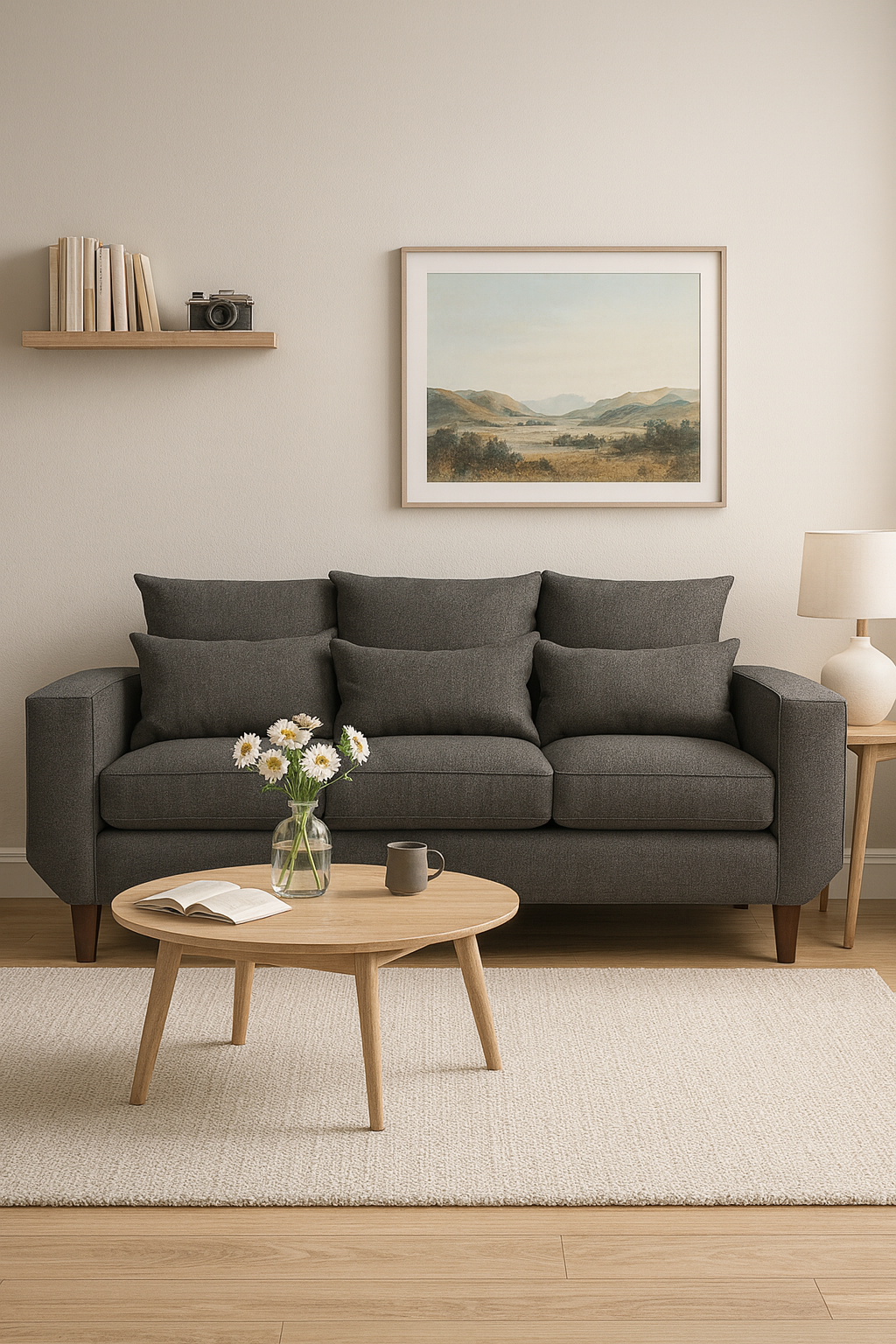 SOFA 3 CUERPOS ROQUE GRIS OSCURO TELA – CONFORT Y ESTILO PARA TU HOGAR - 7