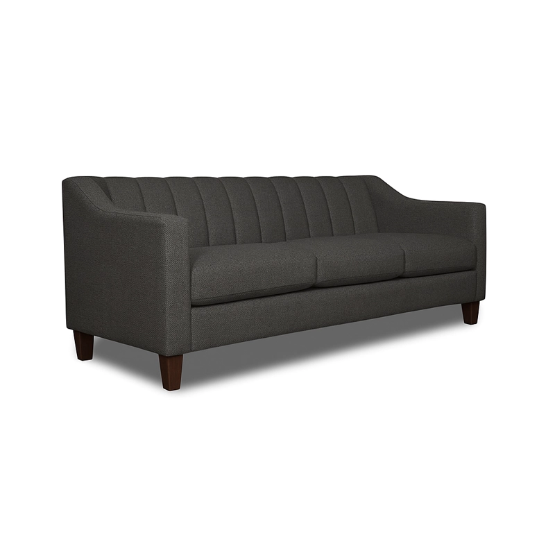 SOFA 3 CUERPOS RAUS GRIS OSCURO TELA – CONFORT Y ESTILO PARA TU HOGAR - 2