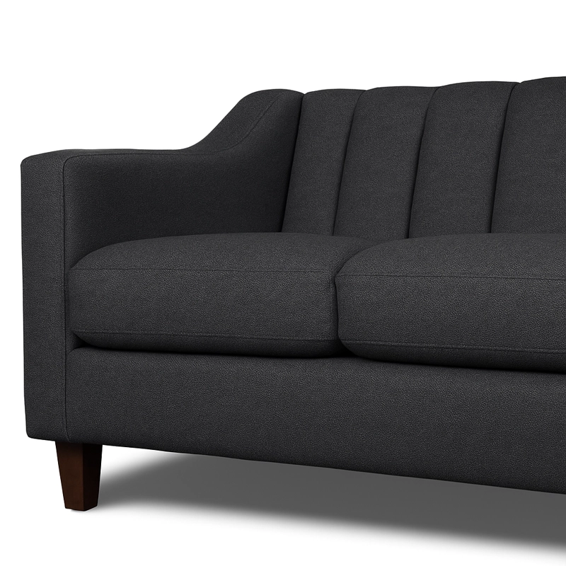 SOFA 3 CUERPOS RAUS GRIS OSCURO TELA – CONFORT Y ESTILO PARA TU HOGAR - 3