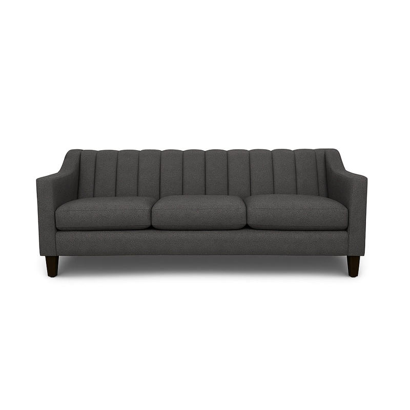 SOFA 3 CUERPOS RAUS GRIS OSCURO TELA – CONFORT Y ESTILO PARA TU HOGAR - 4