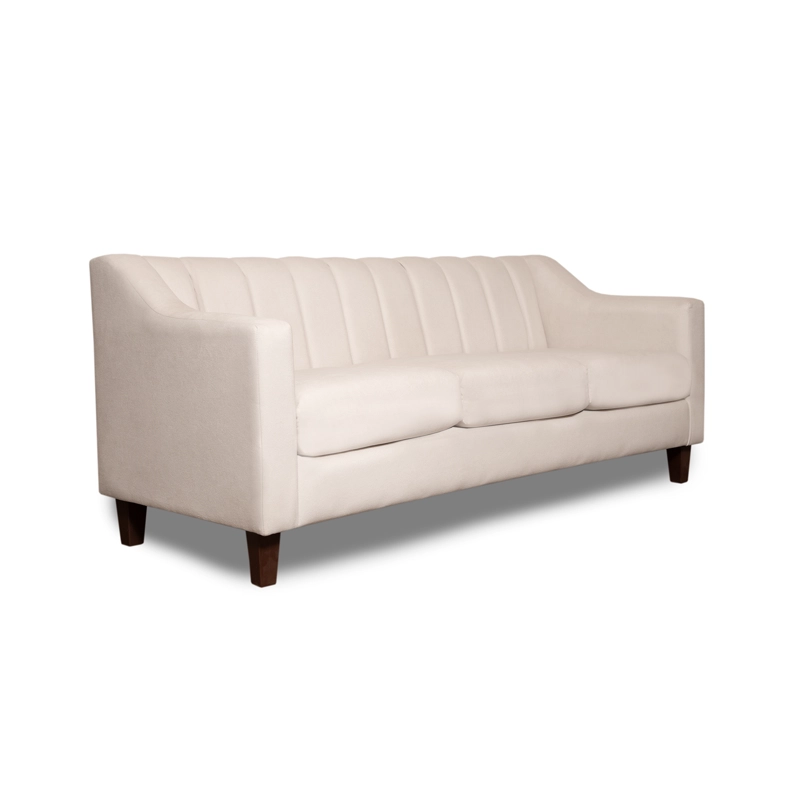 SOFA 3 Y 2 CUERPOS CASA WOW DECO RAUS EN TELA BEIGE SET LIVING - 3