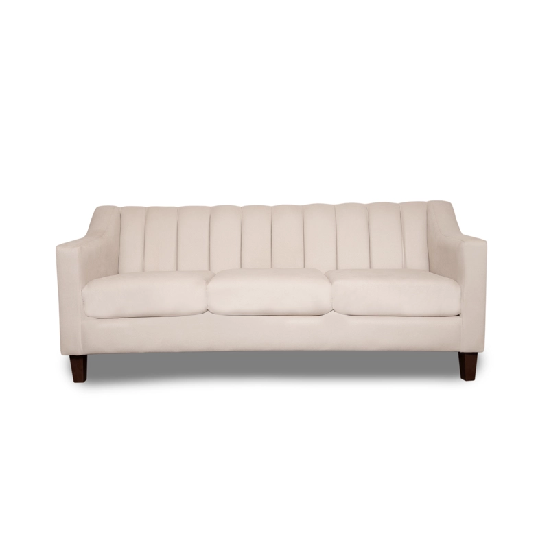 SOFA 3 Y 2 CUERPOS CASA WOW DECO RAUS EN TELA BEIGE SET LIVING - 4