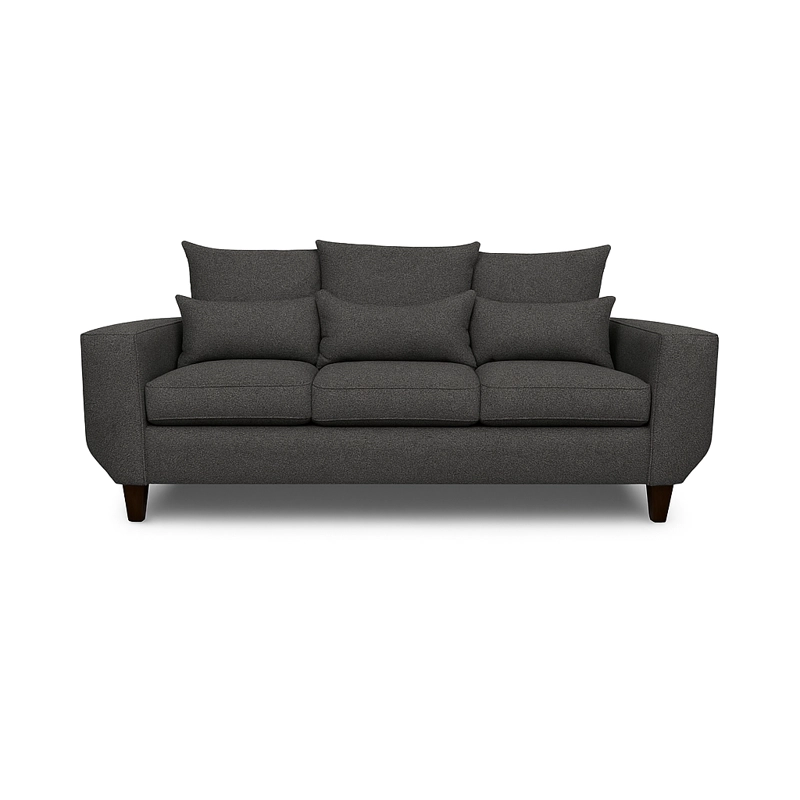 SOFA 3 Y 2 CUERPOS CASA WOW DECO ROQUE EN TELA GRIS SET LIVING - 3