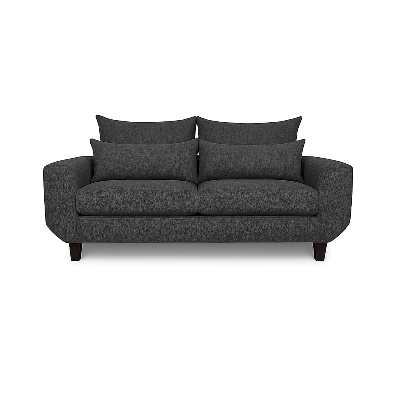 SOFA 3 Y 2 CUERPOS CASA WOW DECO ROQUE EN TELA GRIS SET LIVING - 6