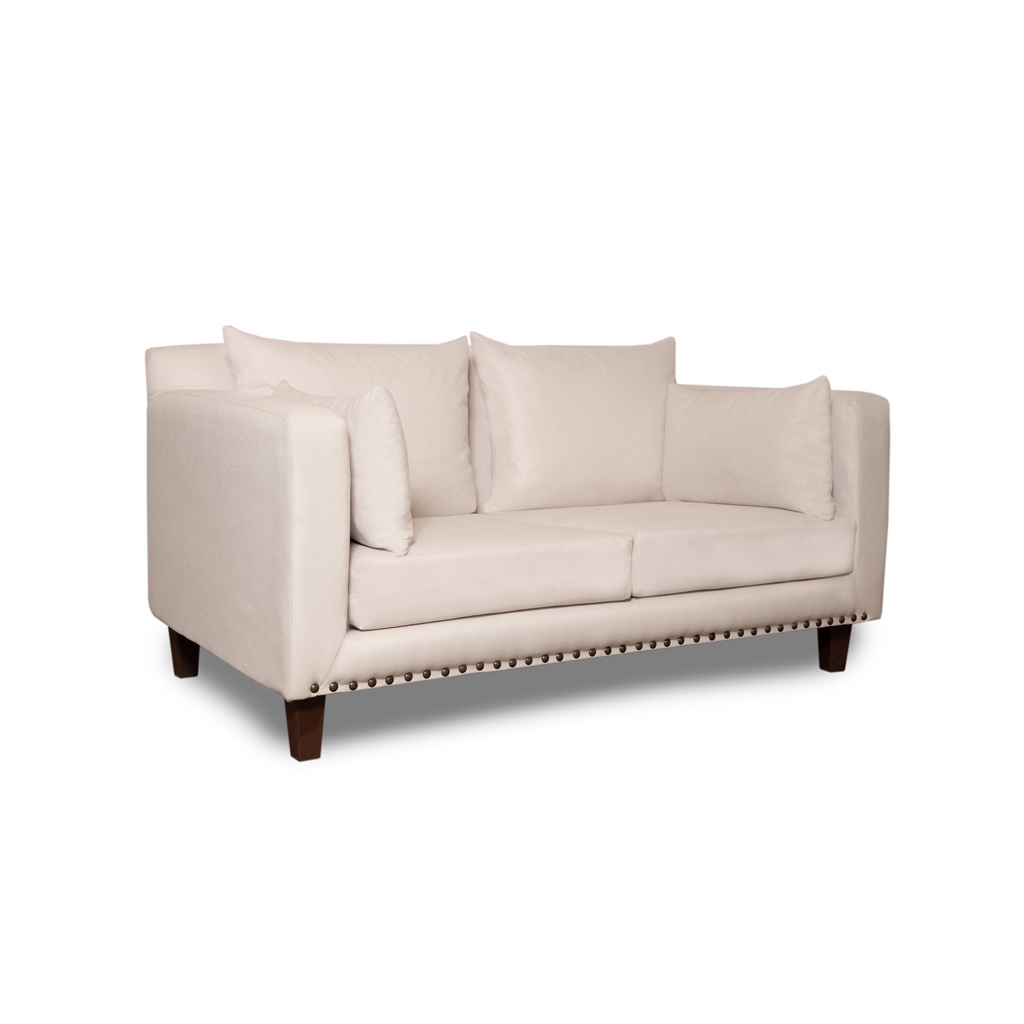SOFA 3 Y 2 CUERPOS RIBE EN TELA BEIGE, SET PARA LIVING - 10