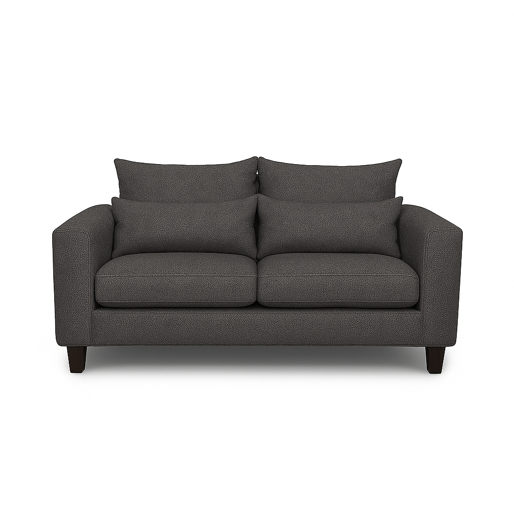 SOFA 3 Y 2 CUERPOS RAMIS EN TELA GRIS, SET PARA LIVING - 9