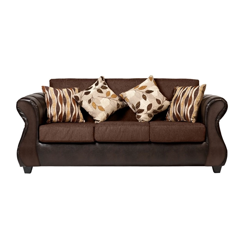 SOFA CASA WOW DECO VERONA 3 CUERPOS CAFE - 1