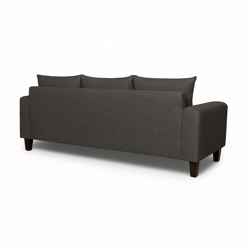 SOFA 3 CUERPOS RAMIS GRIS OSCURO TELA – CONFORT Y ESTILO PARA TU HOGAR - 4