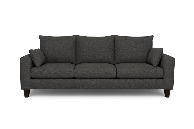 SOFA 3 CUERPOS RAMIS GRIS OSCURO TELA – CONFORT Y ESTILO PARA TU HOGAR - 5