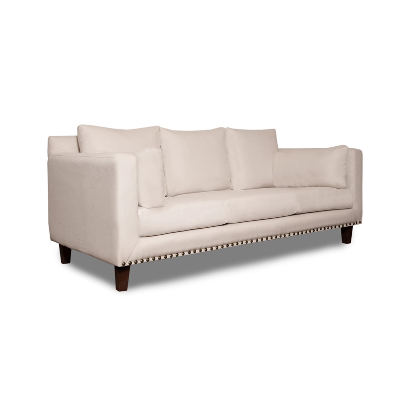 SOFA 3 CUERPOS RIBE BEIGE TELA – CONFORT Y ESTILO PARA TU HOGAR - 2