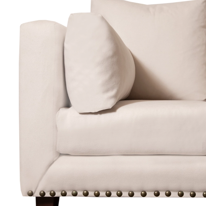 SOFA 3 CUERPOS RIBE BEIGE TELA – CONFORT Y ESTILO PARA TU HOGAR - 4