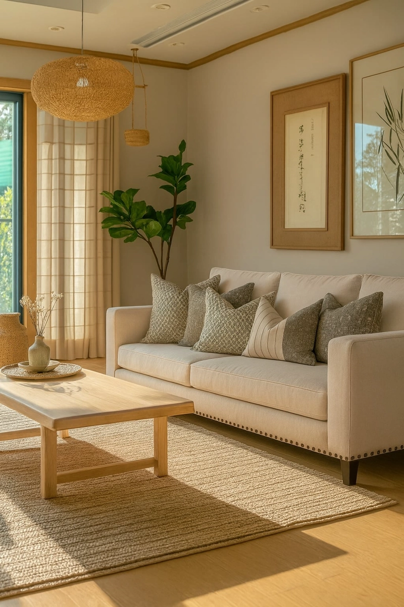 SOFA 3 CUERPOS RIBE BEIGE TELA – CONFORT Y ESTILO PARA TU HOGAR - 7
