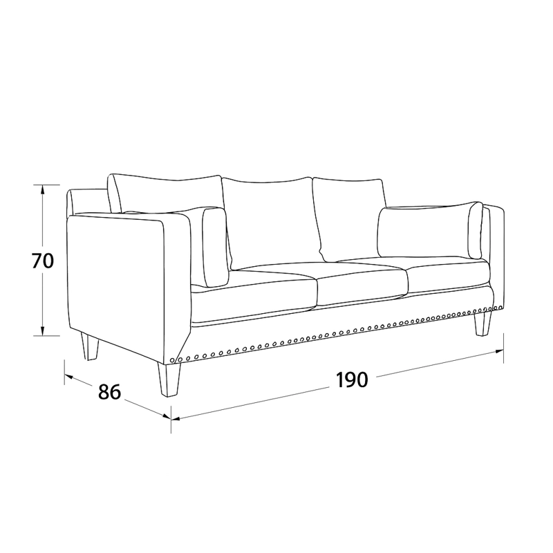 SOFA 3 CUERPOS RIBE BEIGE TELA – CONFORT Y ESTILO PARA TU HOGAR - 8
