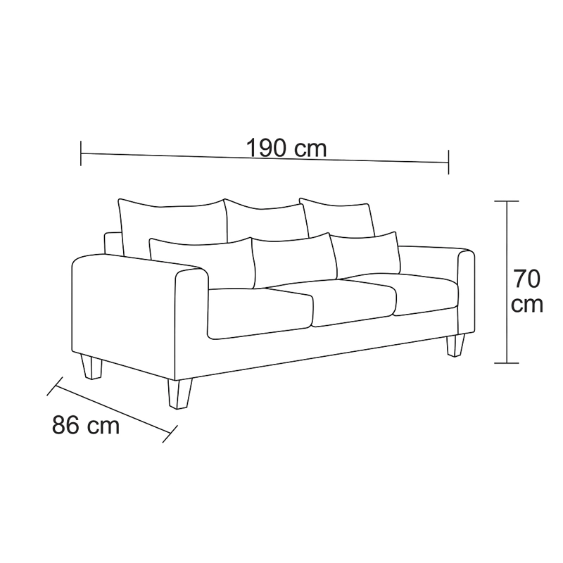 SOFA 3 Y 2 CUERPOS RAMIS EN TELA CAFE, SET PARA LIVING - 11